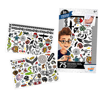 Buki France Be Teens- 75 Washable Tattoos for Boys