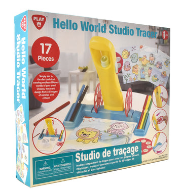 Playgo - Hello World Studio Tracer 17 pieces - Super Fun Drawing & Creating Kit