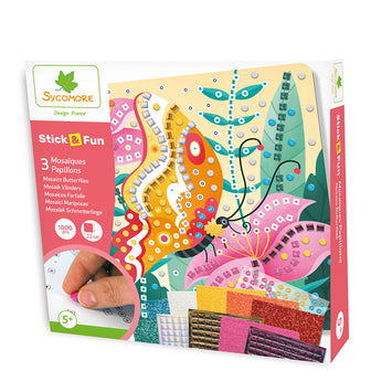 Stick'N Fun - Small 3 Mosaics - Butterflies - Art Project For Kids