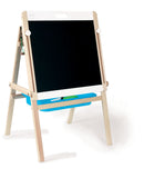Scratch - Easel 2-sided Black and white board. Kids Magnetic erasable board
