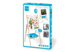 Scratch - Easel 2-sided Black and white board. Kids Magnetic erasable board