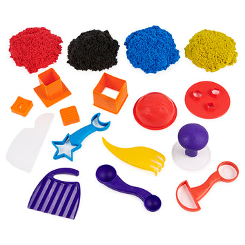 Kinetic Sand - SANDisfactory set - Hands on Play Set for Kids- Natural Sand, Play Sand Sensory Toys for Kids Aged 3 and Up