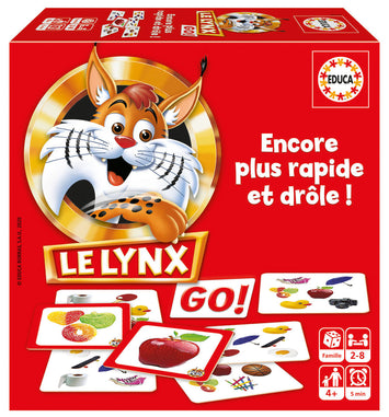 Educa - Le Lynx Go! (60 cards) French version - Fun Memory and Speed Game for family