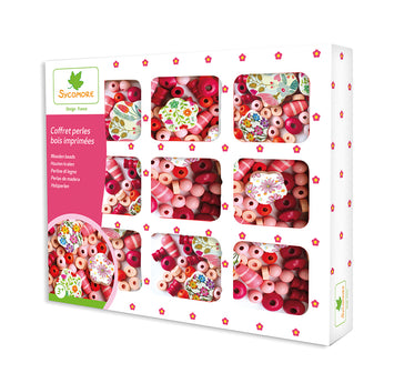 Wooden beads Box - Liberty +120 pieces