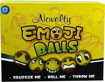 Stress Ball Emoji for Kids & Adults_Ball BPA free, Anti-écrasement, couleurs vives, Pck 6