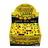 Stress Ball Emoji for Kids & Adults_Ball BPA free, Anti-écrasement, couleurs vives, Pck 6